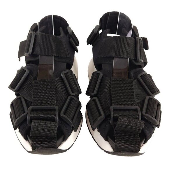 MM6 Maison Margiela Platform Bucket Sandals 36 6 Black White - Picture 3 of 7